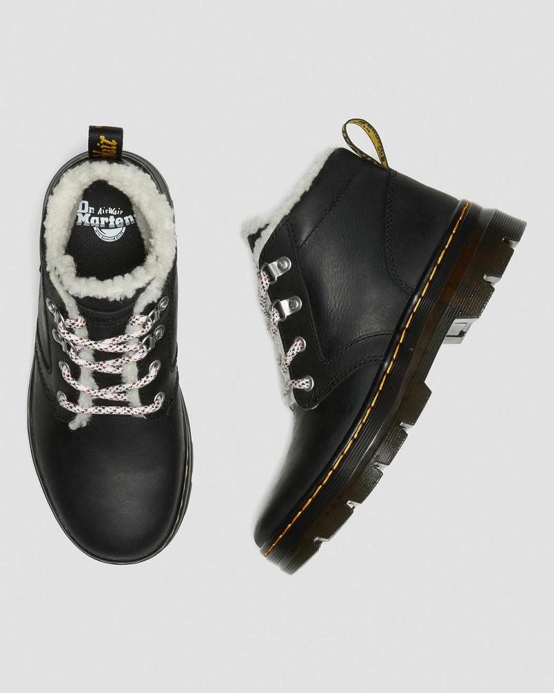 Dr Martens Bonny Faux Shearling Forede Fritidsstøvler Dame Sort | DK 74JPQ